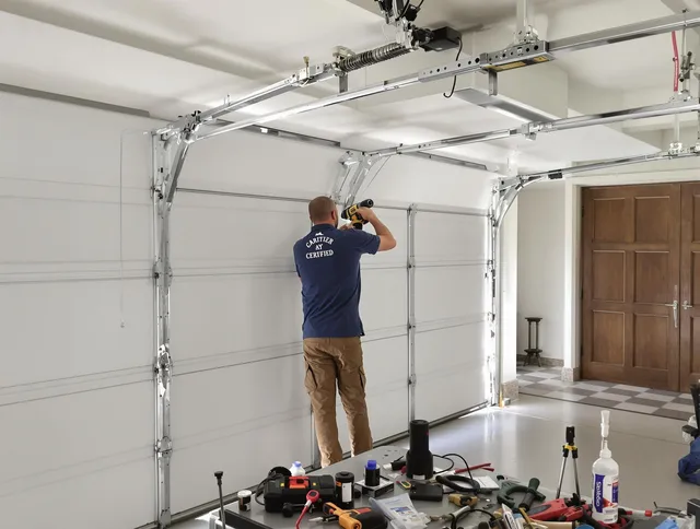 Chino Hills Garage Door Repair certified technician performing precision garage door repair in Chino Hills