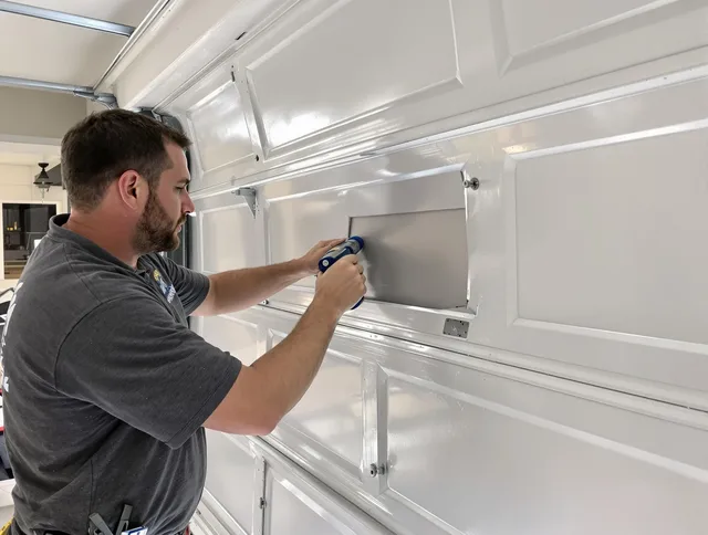 Garage door panel repair by Chino Hills Garage Door Repair in Chino Hills